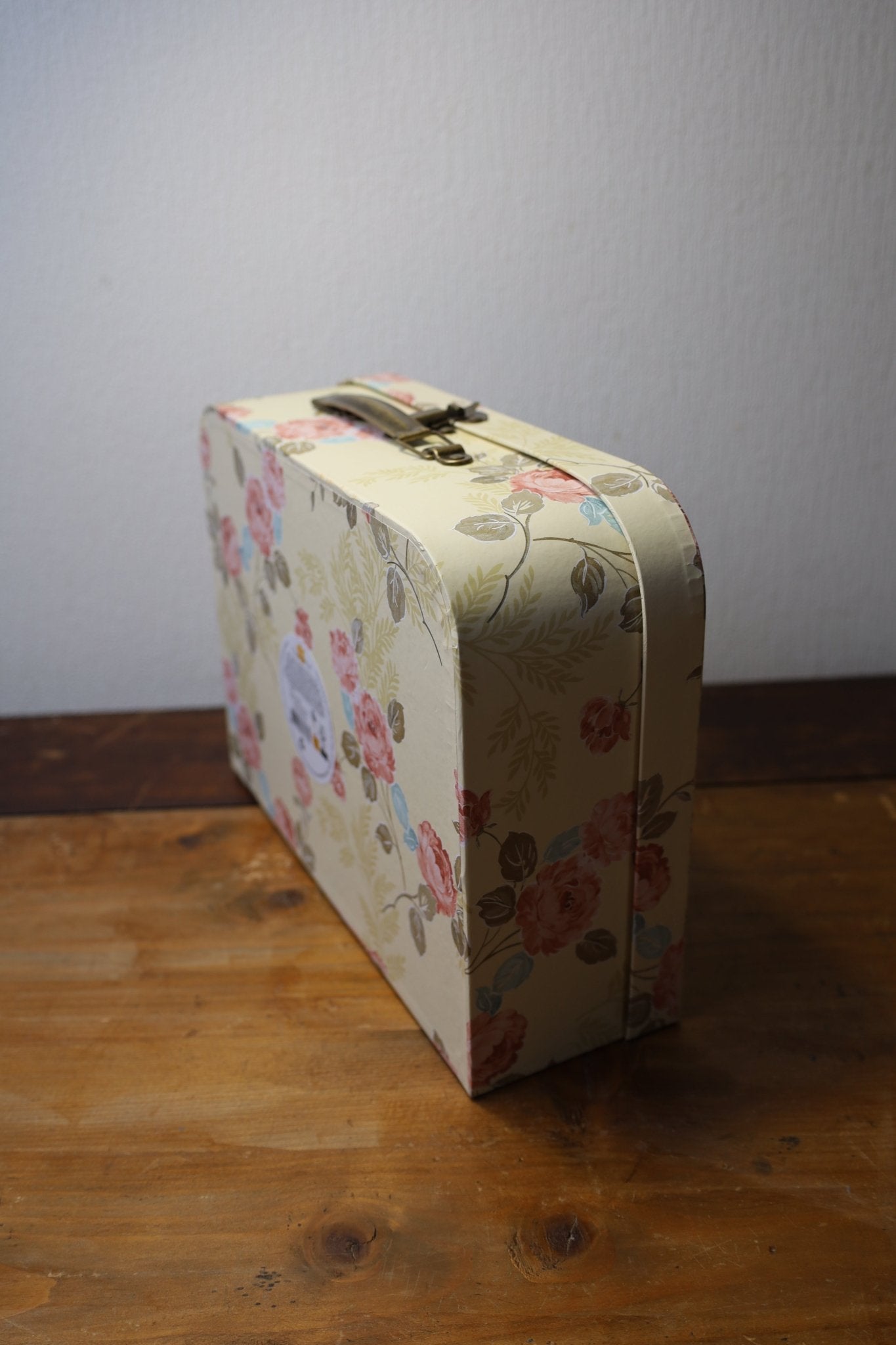 Deko Koffer Set 3-teilig Blumen Gelb Beige - Aufbewahrungsboxen Landhausstil {{ Shabby Chic und Landhaus Deko }} {{ www.Stein-Alt.de }}