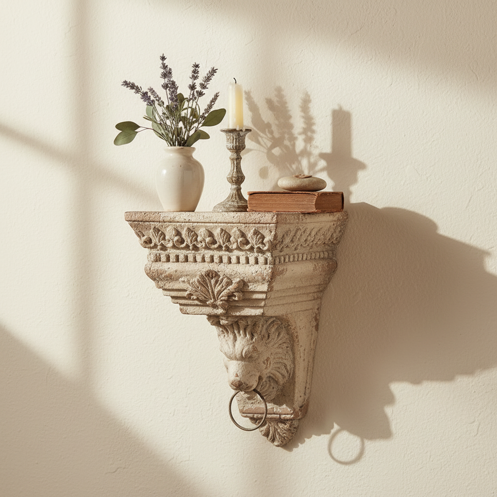 Shabby Chic Wandkonsole - Mediterrane Wanddeko im Landhausstil {{ Shabby Chic und Landhaus Deko }} {{ www.Stein-Alt.de The cosy Cottage }}