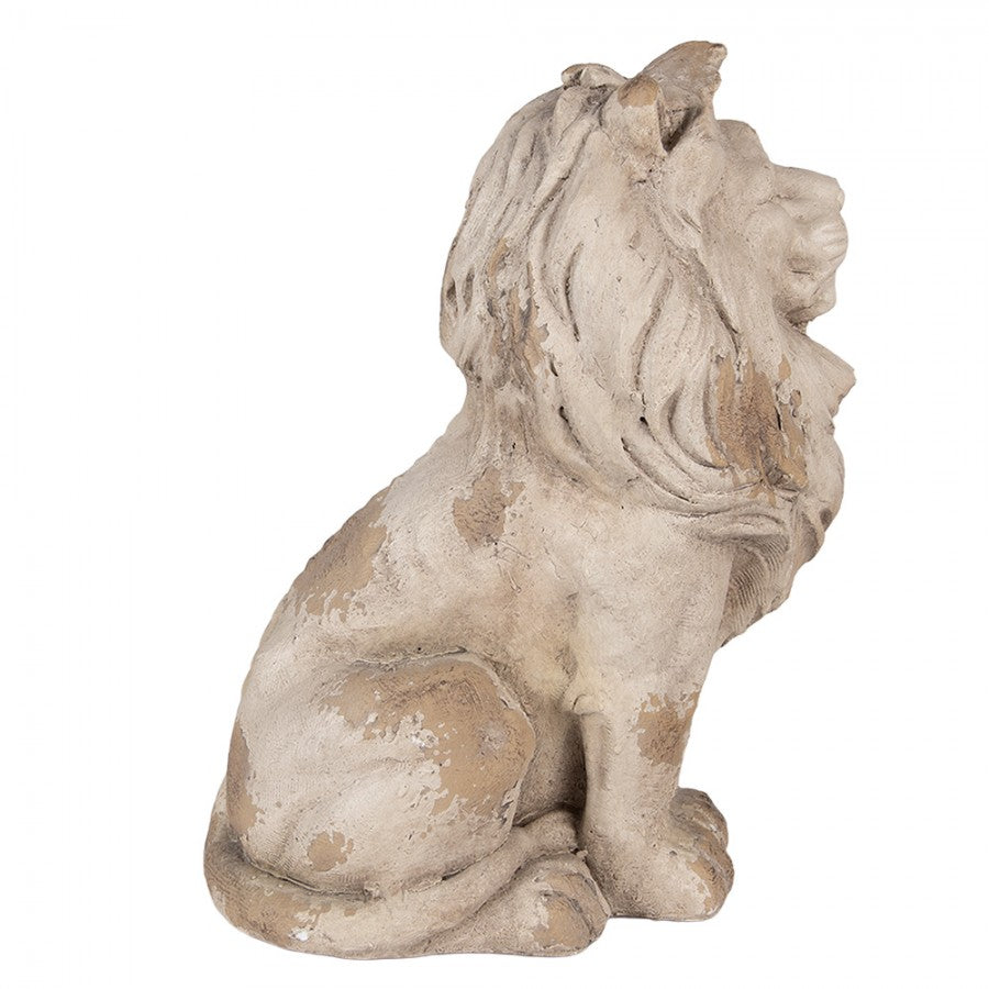 Gartendekoration Löwe Beige - Magnesiumoxyd Gartenstele