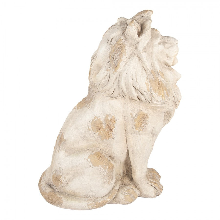 Gartendekoration Löwe Beige - Magnesiumoxyd Gartenstele