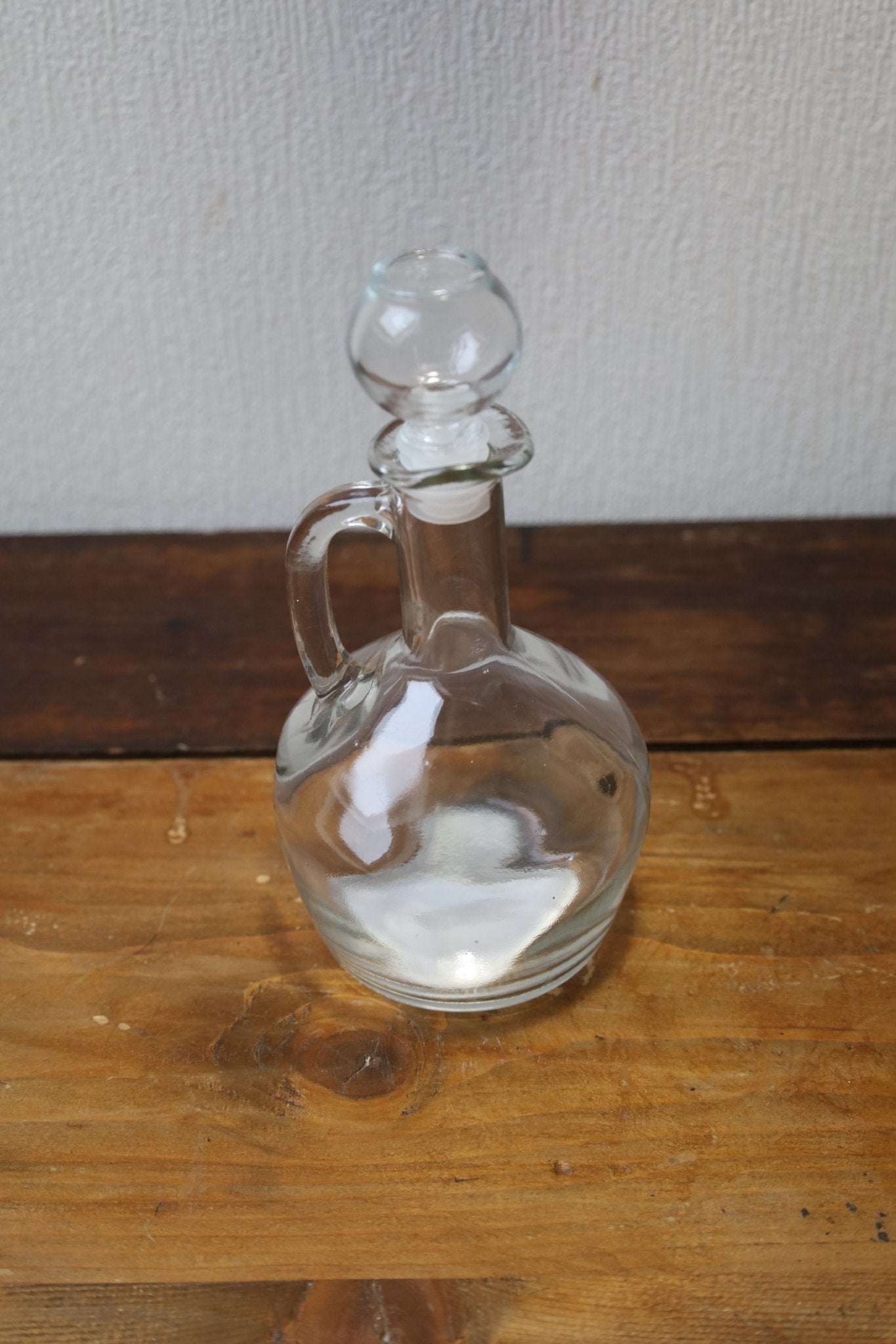 Glasflasche mit Stopfen & Ausguss – Vintage Deko, 175 ml & 400 ml {{ Shabby Chic und Landhaus Deko }} {{ www.Stein-Alt.de }}