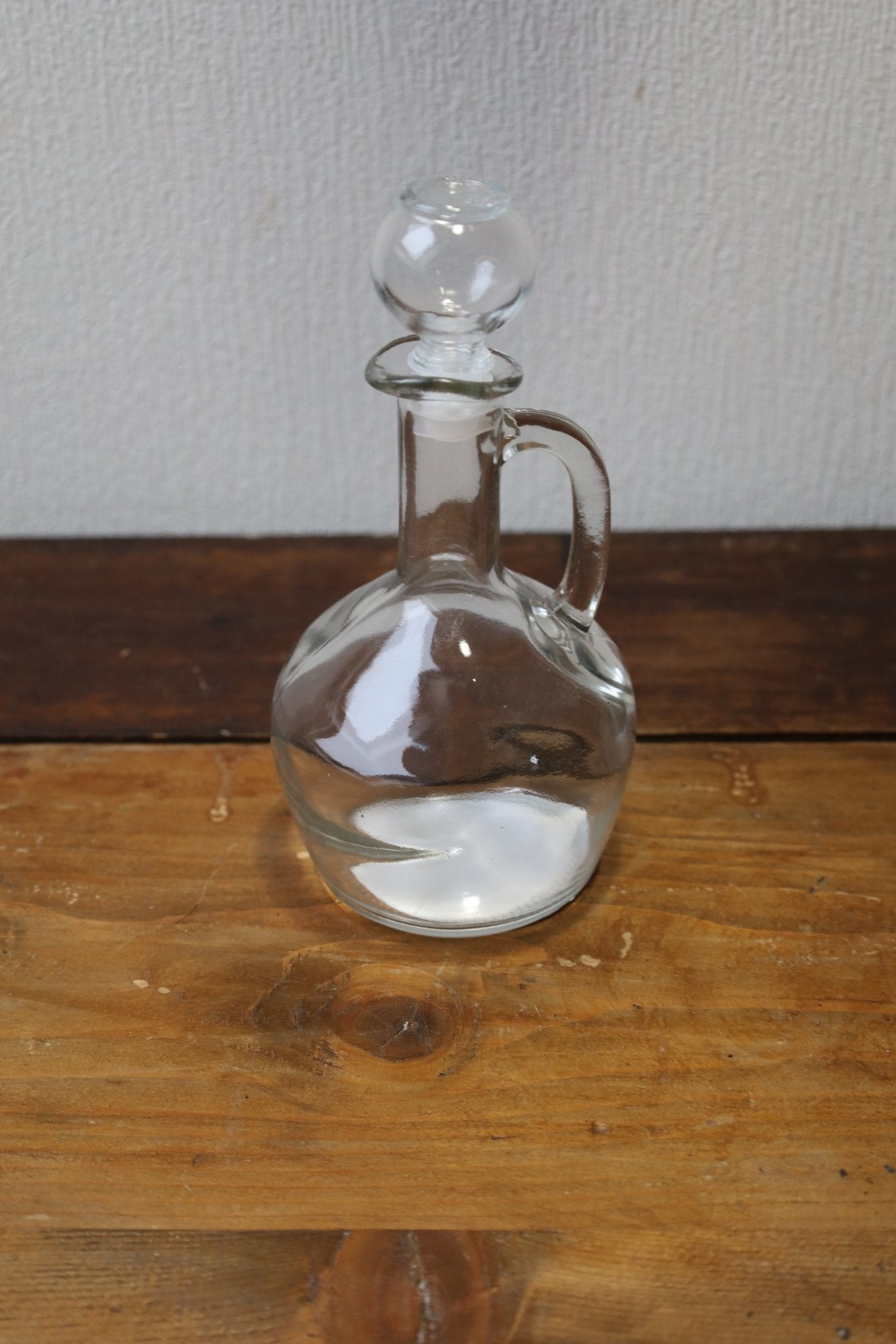 Glasflasche mit Stopfen & Ausguss – Vintage Deko, 175 ml & 400 ml {{ Shabby Chic und Landhaus Deko }} {{ www.Stein-Alt.de }}