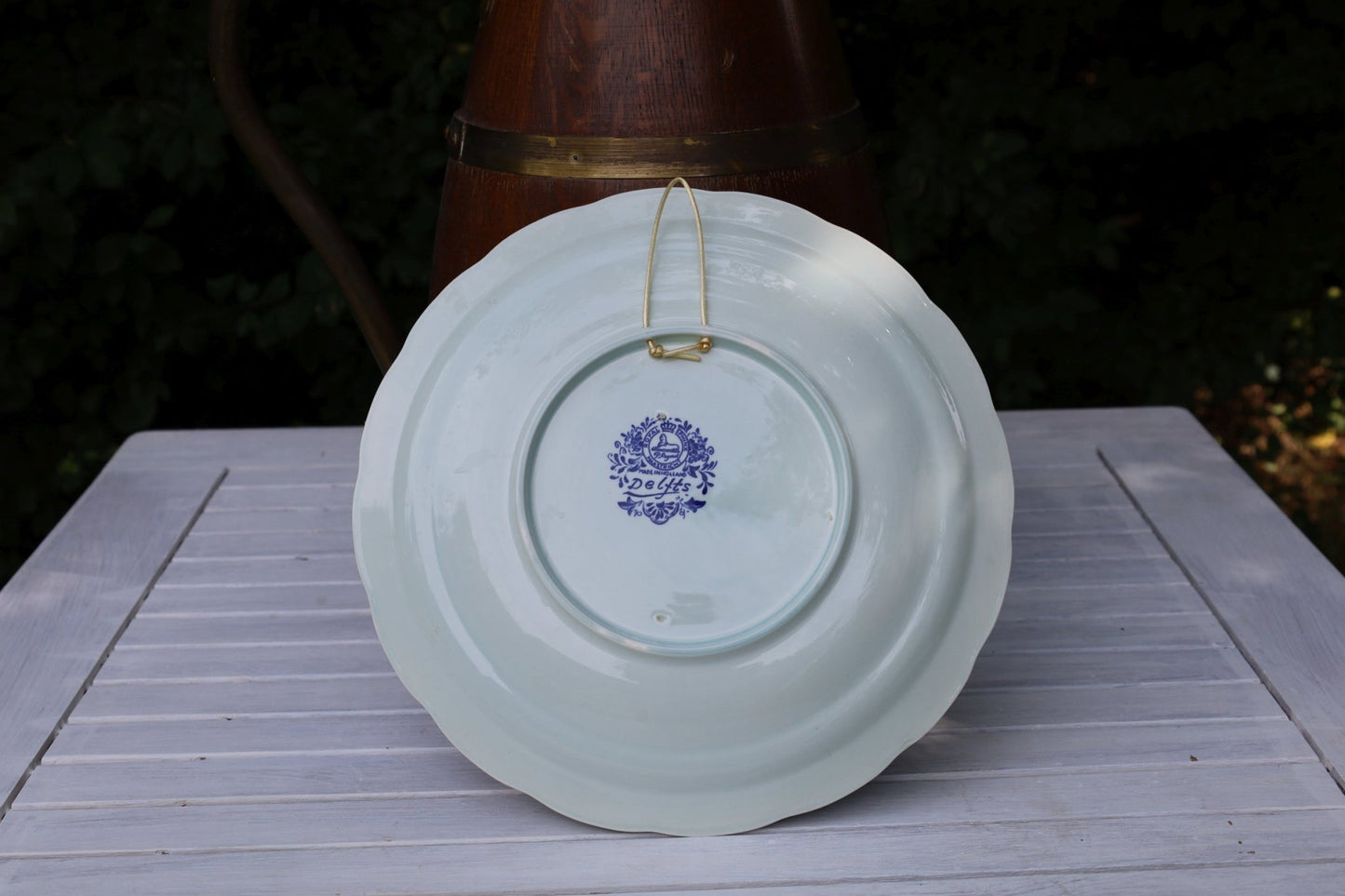 Delfter Keramik Teller mit Windmühle - Original Delft Blau-Weiß Ø 30 cm {{ Shabby Chic und Landhaus Deko }} {{ www.Stein-Alt.de }}