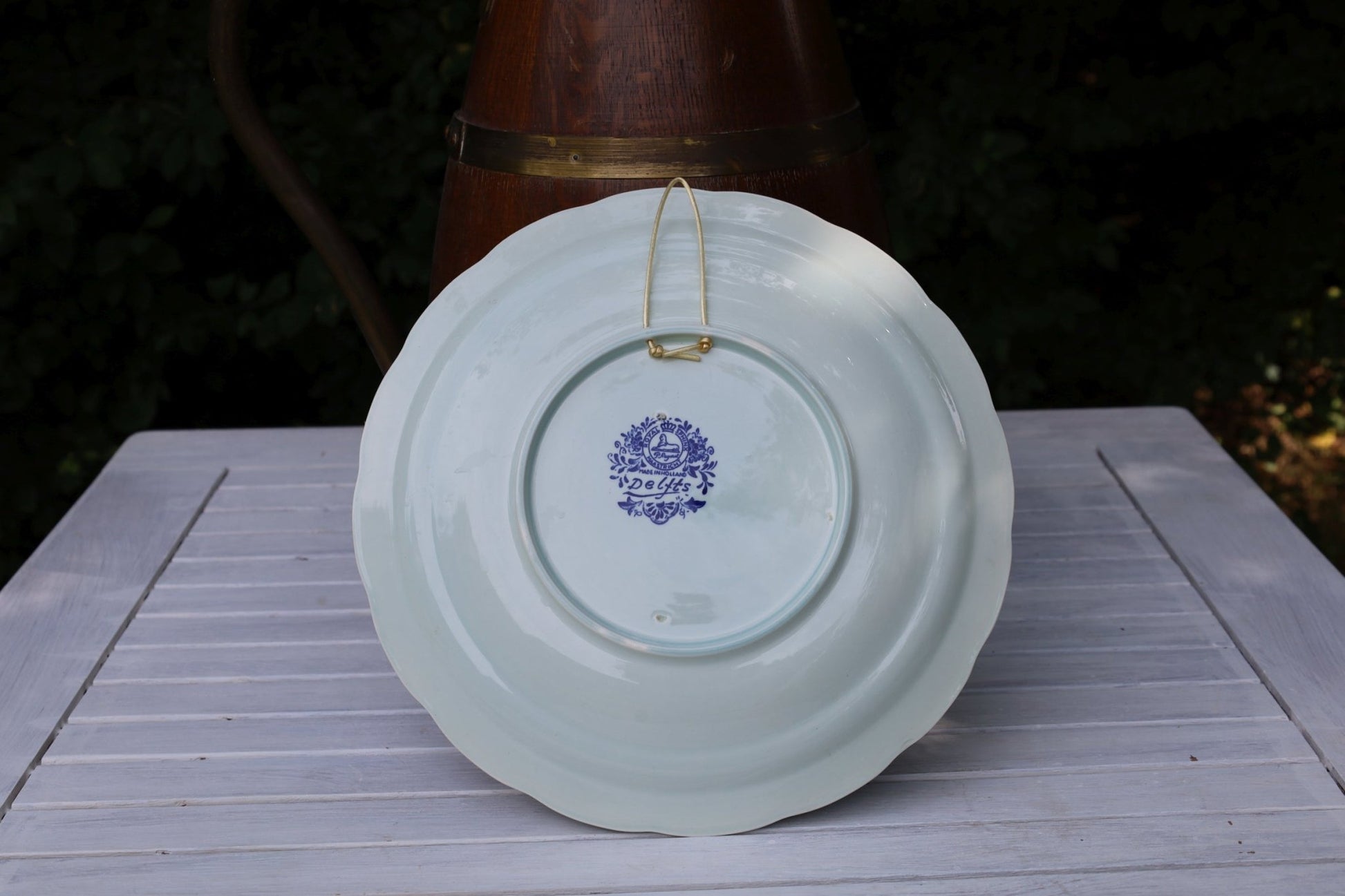 Delfter Keramik Teller mit Windmühle - Original Delft Blau-Weiß Ø 30 cm {{ Shabby Chic und Landhaus Deko }} {{ www.Stein-Alt.de }}