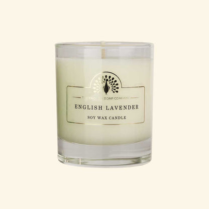 Duftkerzen Duftkerze im Glas – Englischer Lavendel auf Sojawachsbasis, 35 Std. Brenndauer Shabby Chic und Landhaus Deko bei www.Stein-Alt.de