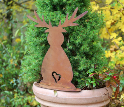 Edelrost Elch Edelrost Elch / Rentier | Weihnachtsdeko Garten & Balkon – 2 Größen Shabby Chic und Landhaus Deko bei www.Stein-Alt.de