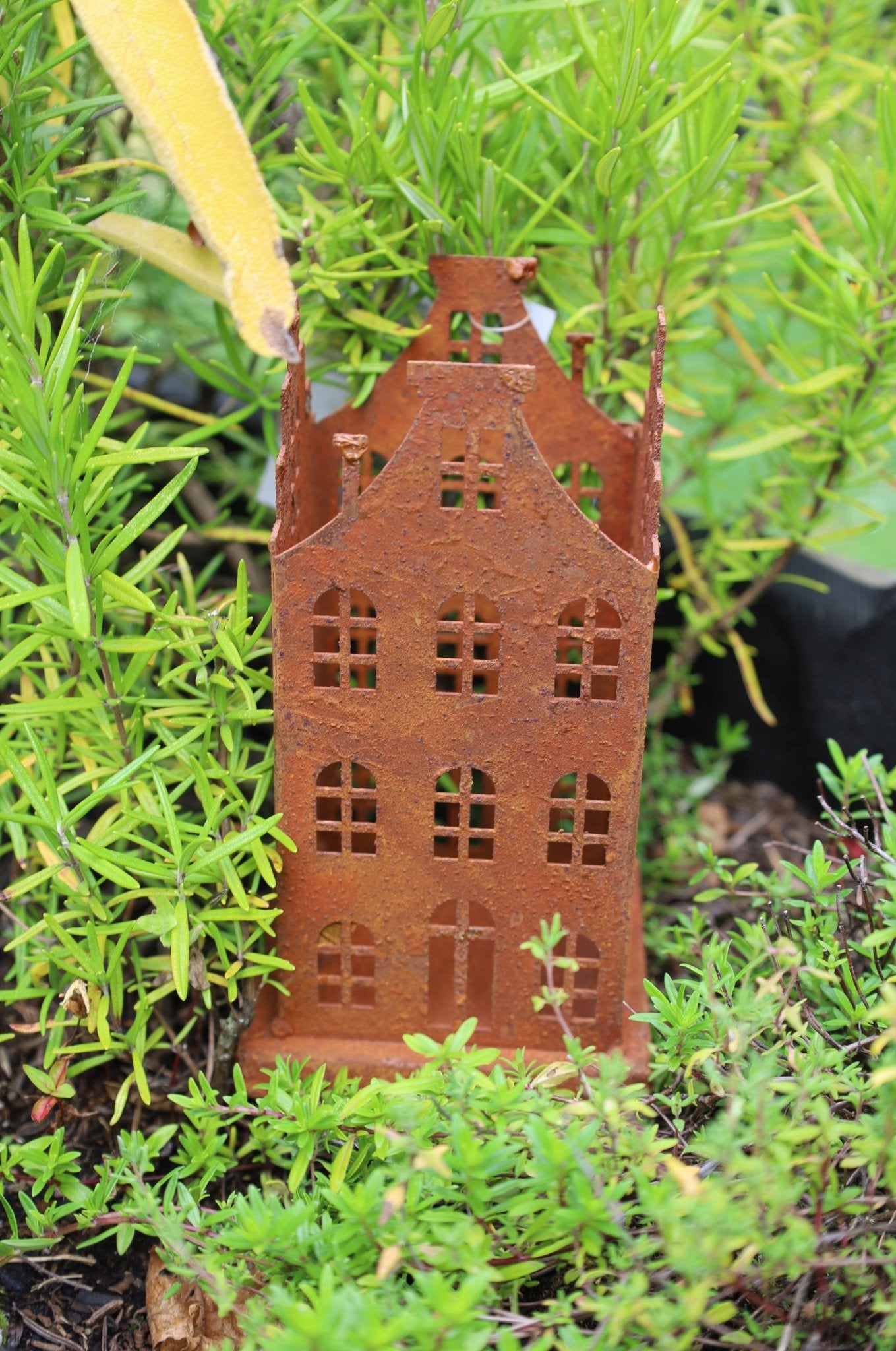 Edelrost-Häuschen 2er Set | Vintage Gartendeko Shabby Chic Landhaus {{ Shabby Chic und Landhaus Deko }} {{ www.Stein-Alt.de }}