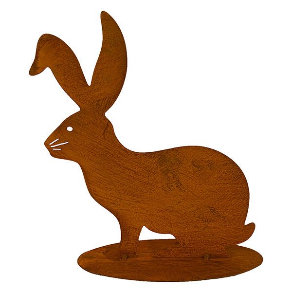 Edelrost Hase - Osterdeko für Garten & Haus | Rostikal {{ Shabby Chic und Landhaus Deko }} {{ www.Stein-Alt.de }}