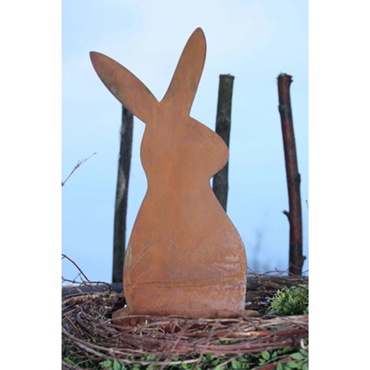 Edelrost Hase Rostikal - Osterdeko & Frühlingsdeko für Garten & Balkon {{ Shabby Chic und Landhaus Deko }} {{ www.Stein-Alt.de }}