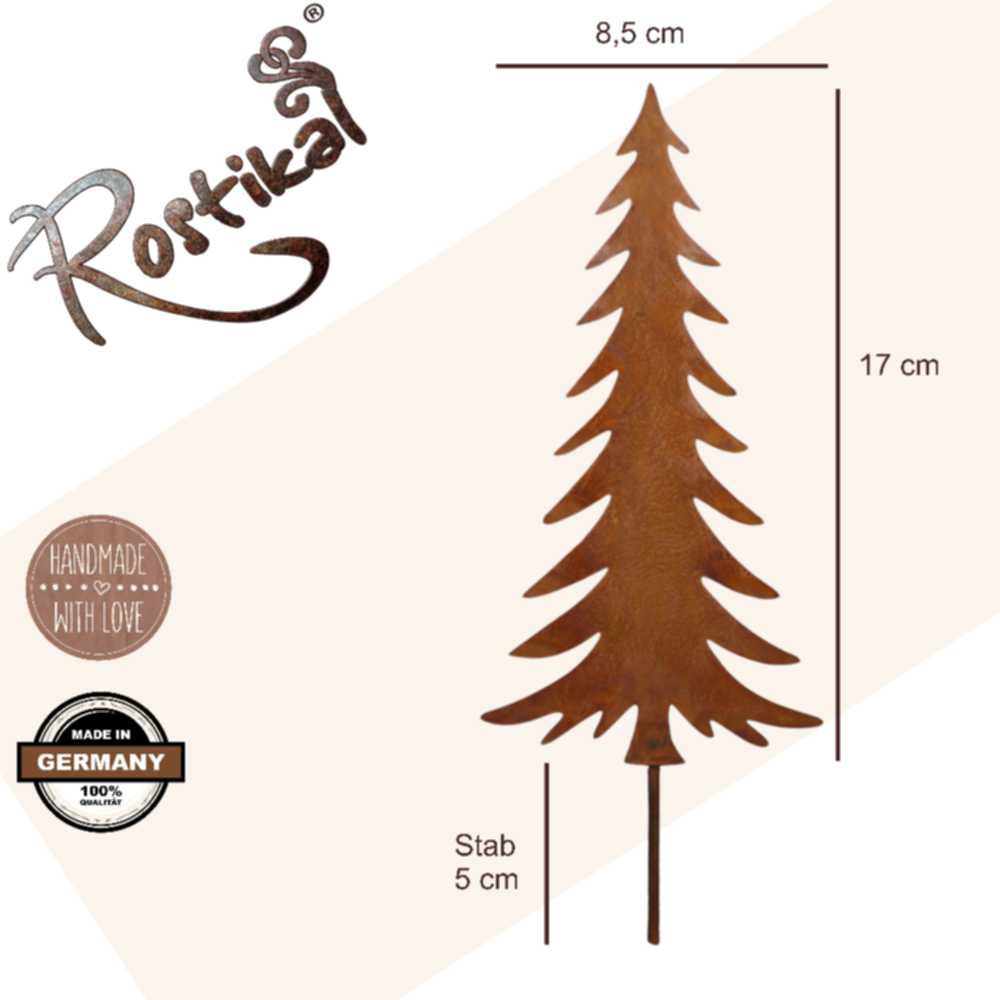 Edelrost Tannenbaum | Wetterfeste Winterdeko für Garten & Balkon – 3 Größen {{ Shabby Chic und Landhaus Deko }} {{ www.Stein-Alt.de }}