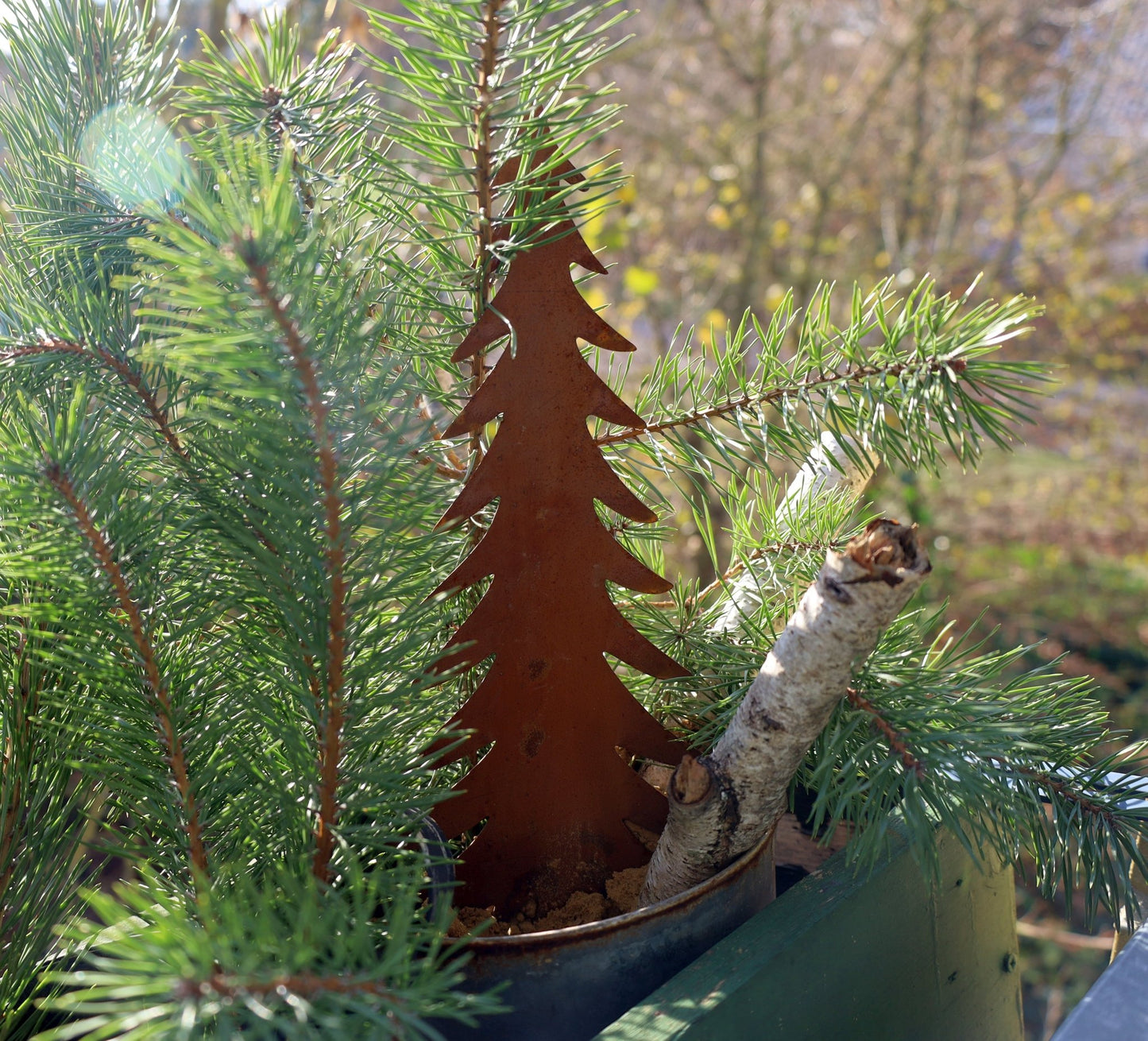 Edelrost Tannenbaum | Wetterfeste Winterdeko für Garten & Balkon – 3 Größen {{ Shabby Chic und Landhaus Deko }} {{ www.Stein-Alt.de }}