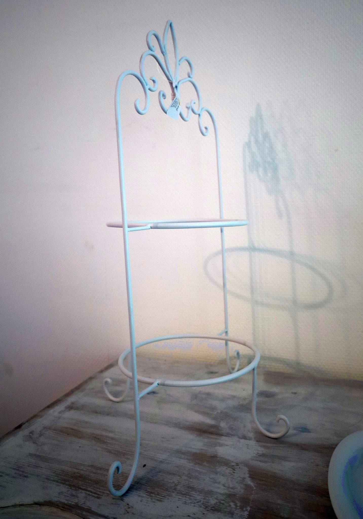 Etagere Weiß Metall Landhausstil - Tellerständer & Obstablage {{ Shabby Chic und Landhaus Deko }} {{ www.Stein-Alt.de }}