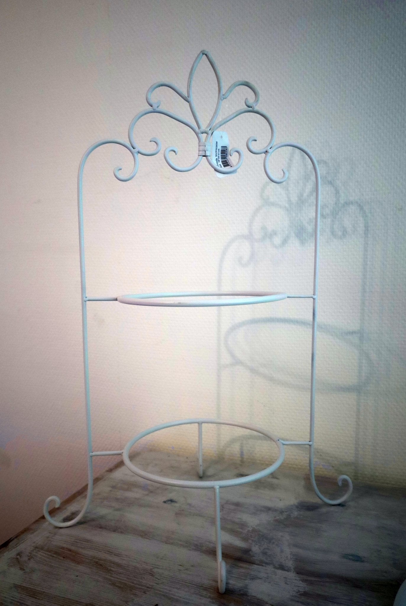 Etagere Weiß Metall Landhausstil - Tellerständer & Obstablage {{ Shabby Chic und Landhaus Deko }} {{ www.Stein-Alt.de }}