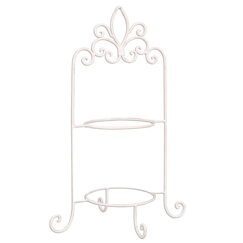 Etagere Weiß Metall Landhausstil - Tellerständer & Obstablage {{ Shabby Chic und Landhaus Deko }} {{ www.Stein-Alt.de }}