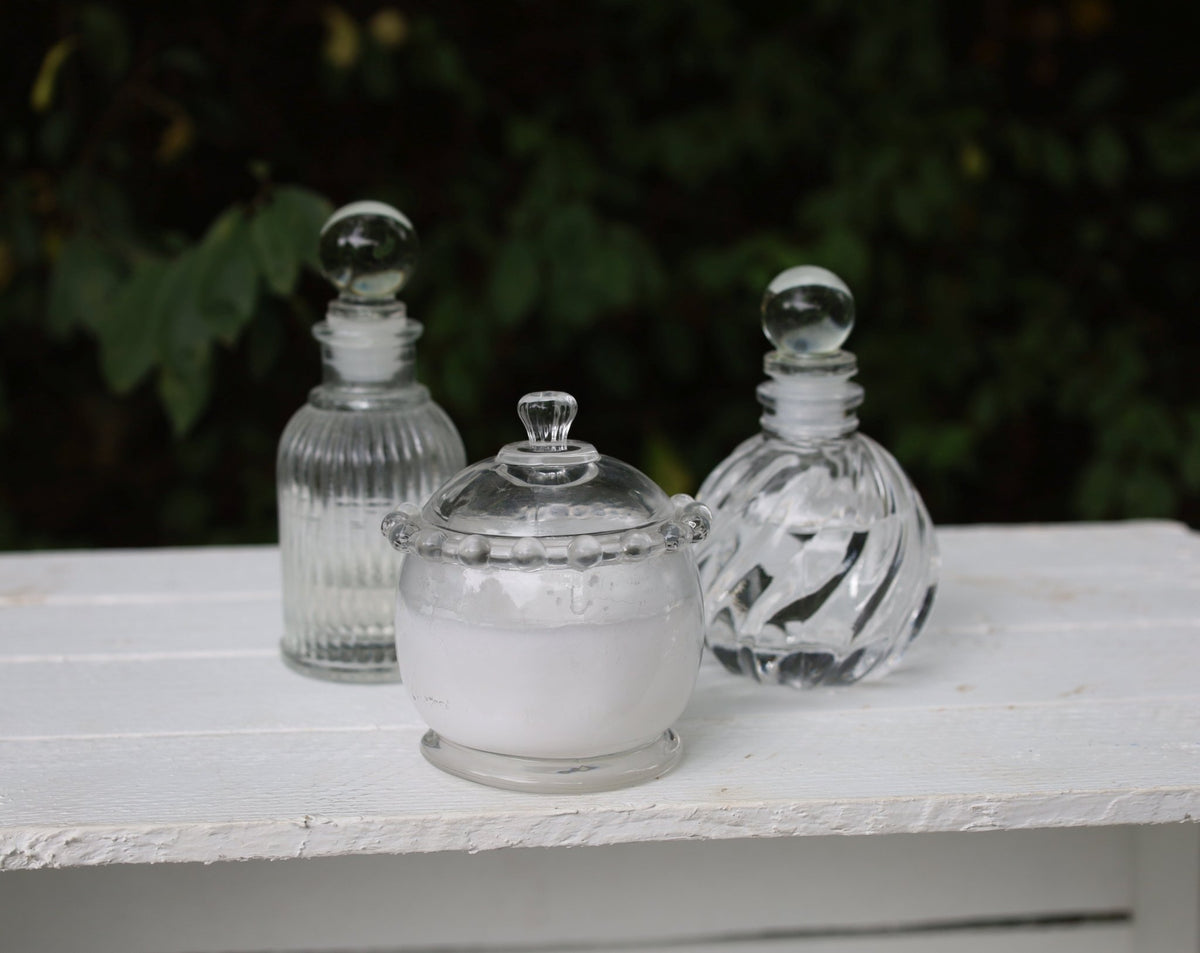 Glasflasche mit Stopfen 6x13 cm - Deko Fläschchen Landhausstil