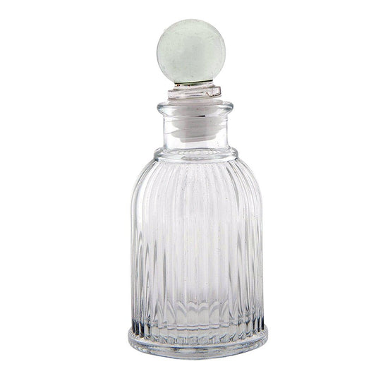 Fläschchen, kleine Flasche aus Glas mit Stopfen, verschiedene Formen Zylinder {{ Shabby Chic und Landhaus Deko }} {{ www.Stein-Alt.de }}