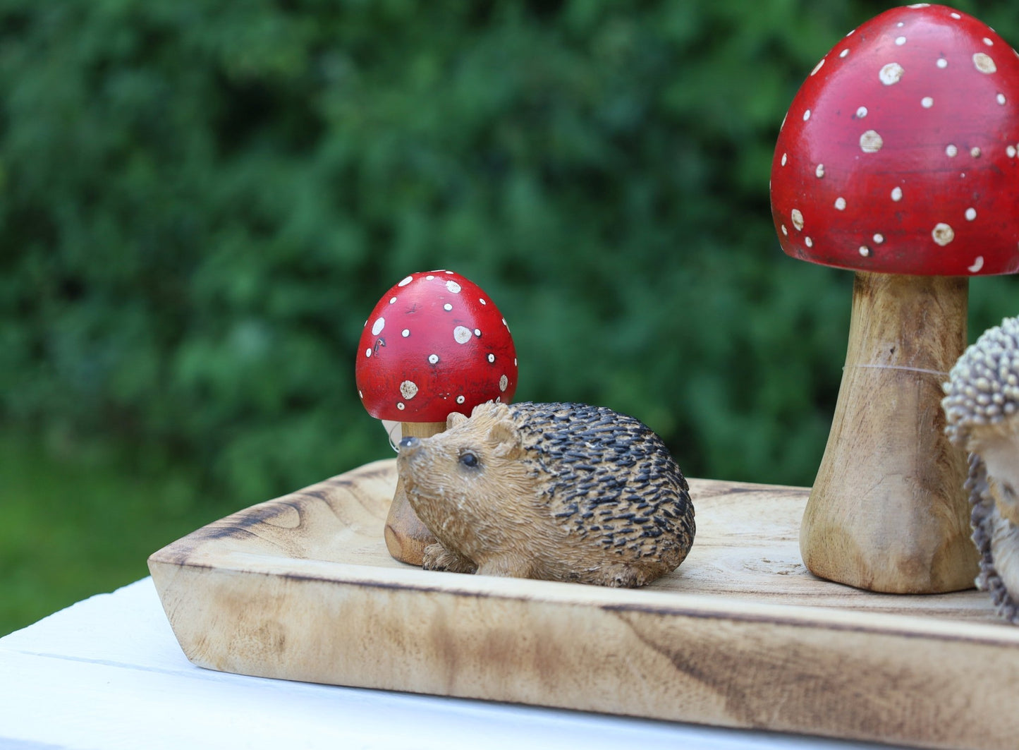 Fliegenpilz Deko aus Holz – Herbstliche Dekoration Rot-Weiß {{ Shabby Chic und Landhaus Deko }} {{ www.Stein-Alt.de }}