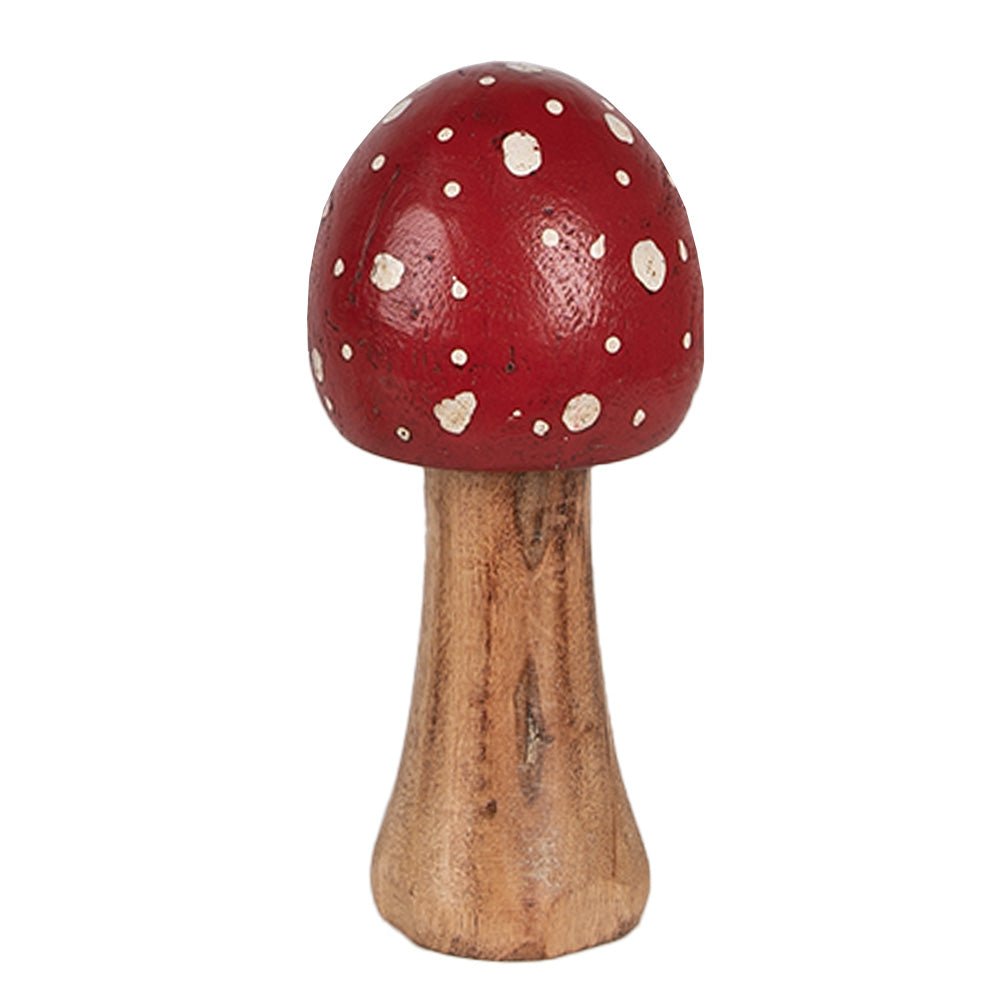 Fliegenpilz Deko aus Holz – Herbstliche Dekoration Rot-Weiß Ø 5x8 {{ Shabby Chic und Landhaus Deko }} {{ www.Stein-Alt.de }}