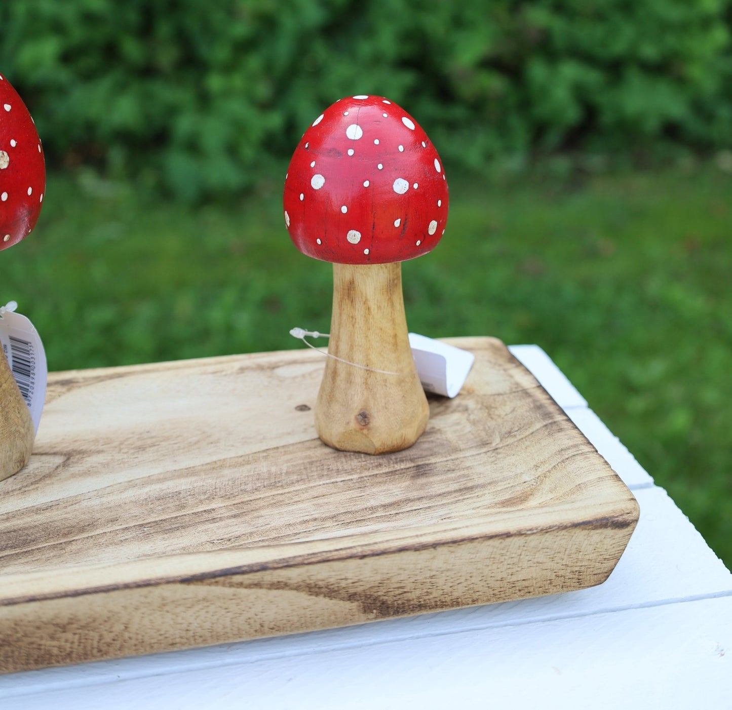 Fliegenpilz Deko aus Holz – Herbstliche Dekoration Rot-Weiß {{ Shabby Chic und Landhaus Deko }} {{ www.Stein-Alt.de }}