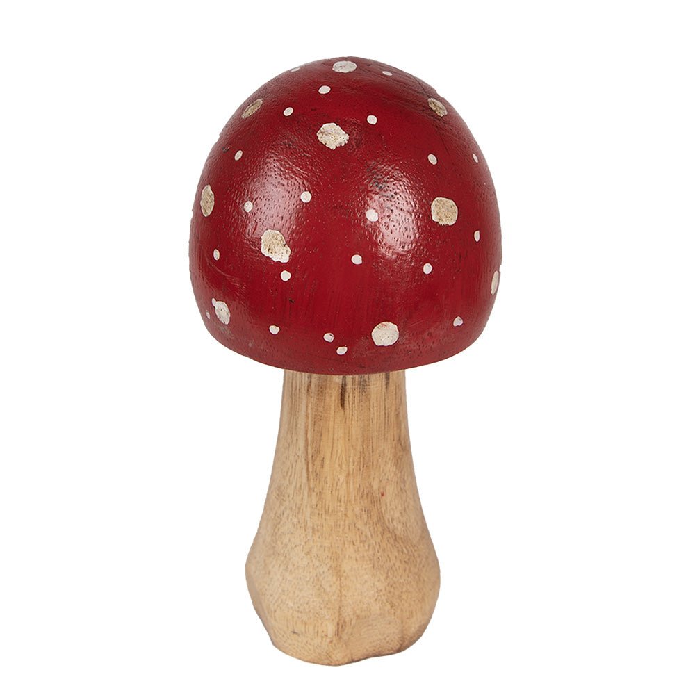 Fliegenpilz Deko aus Holz – Herbstliche Dekoration Rot-Weiß Ø 6x13 {{ Shabby Chic und Landhaus Deko }} {{ www.Stein-Alt.de }}