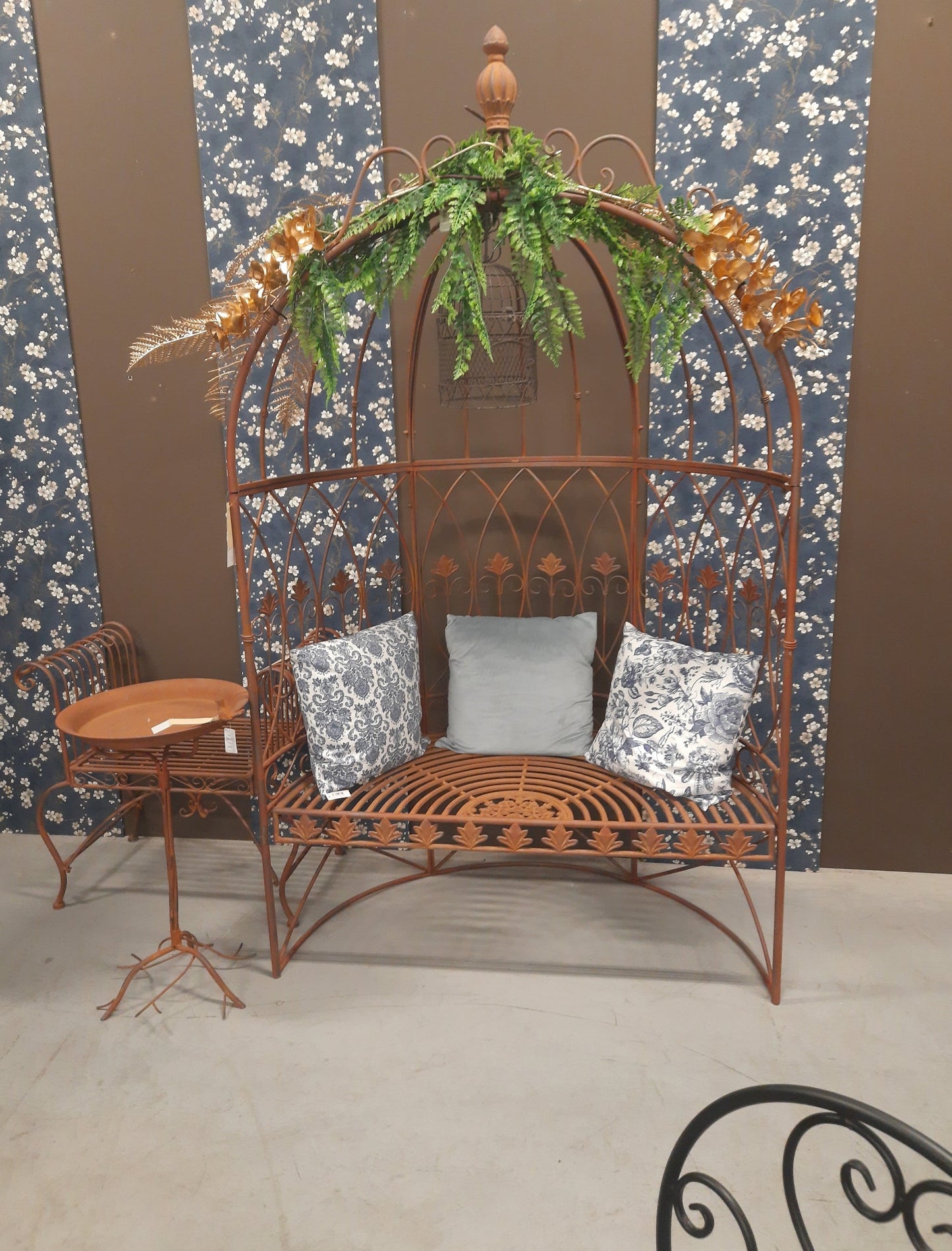 Gartenbank Eisen Edelrost – Romantischer Landhausstil | Clayre & Eef {{ Shabby Chic und Landhaus Deko }} {{ www.Stein-Alt.de }}
