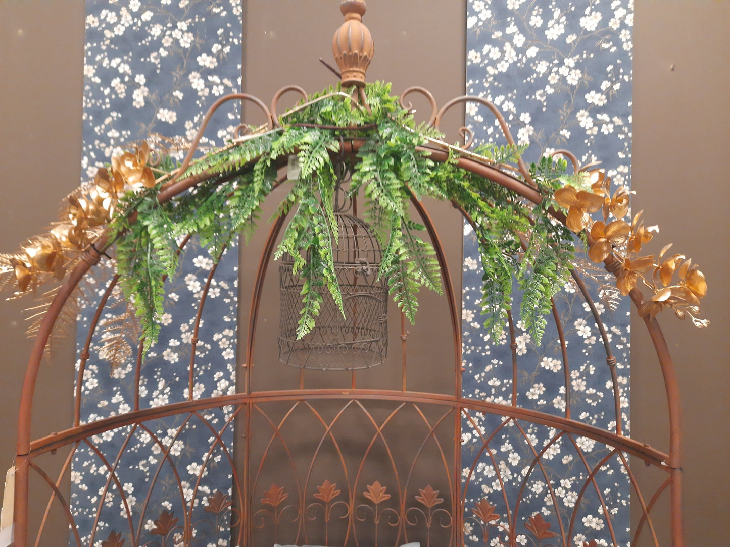 Gartenbank Eisen Edelrost – Romantischer Landhausstil | Clayre & Eef {{ Shabby Chic und Landhaus Deko }} {{ www.Stein-Alt.de }}
