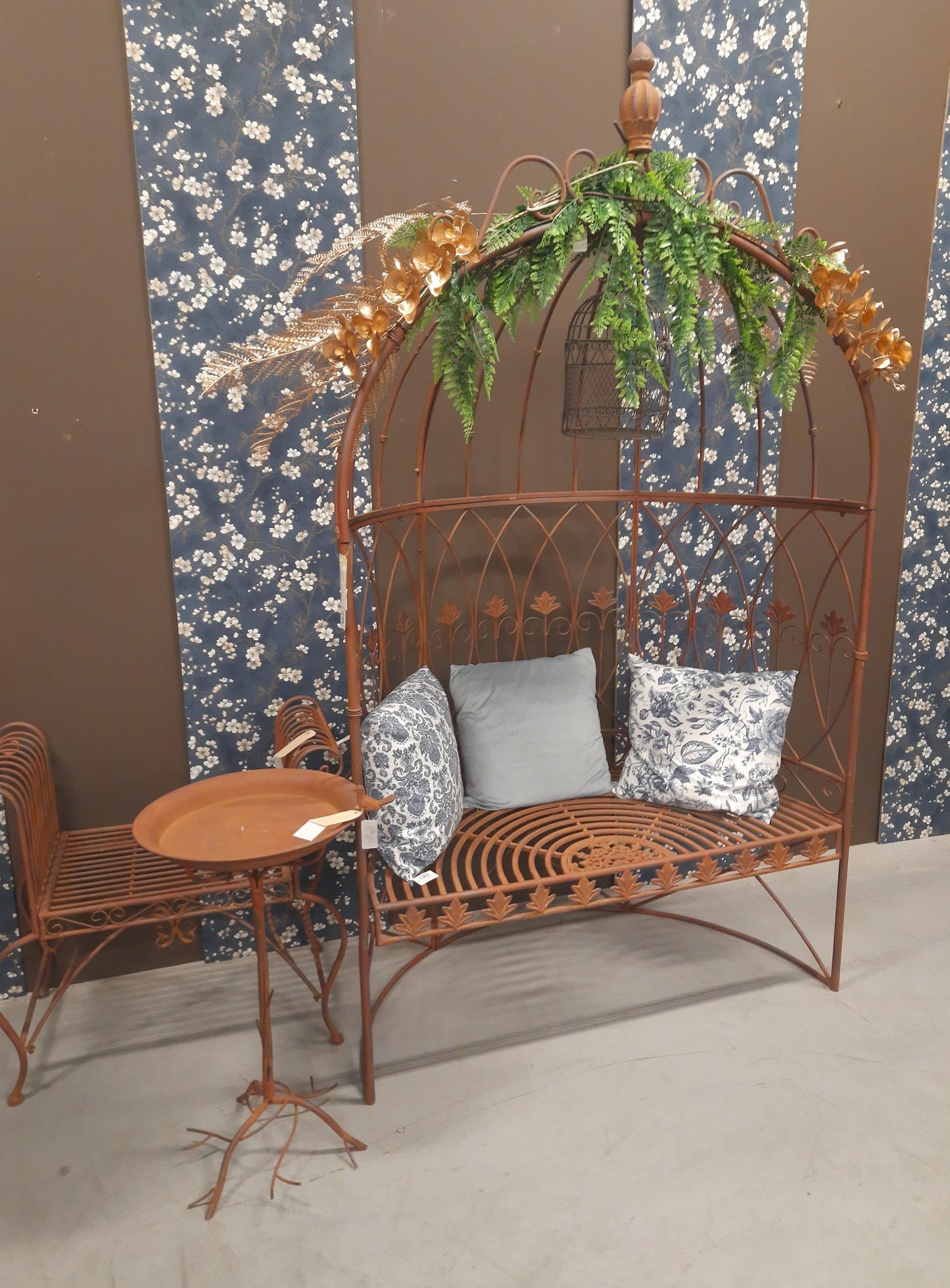 Gartenbank Eisen Edelrost – Romantischer Landhausstil | Clayre & Eef {{ Shabby Chic und Landhaus Deko }} {{ www.Stein-Alt.de }}