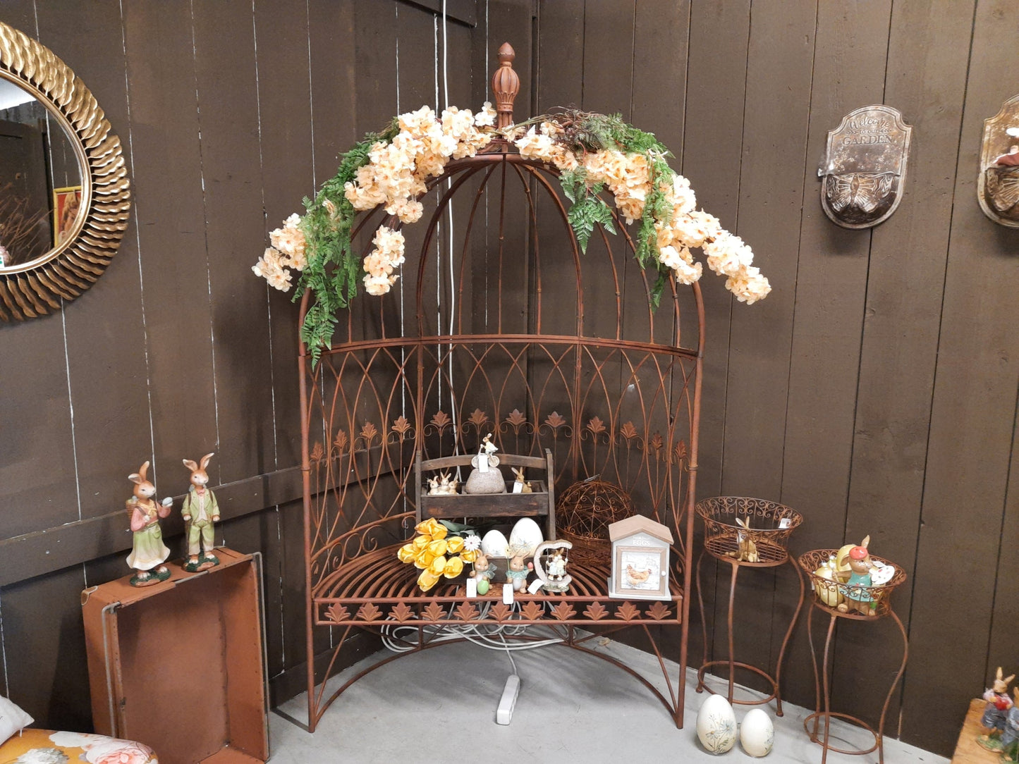 Gartenbank Eisen Edelrost – Romantischer Landhausstil | Clayre & Eef {{ Shabby Chic und Landhaus Deko }} {{ www.Stein-Alt.de }}
