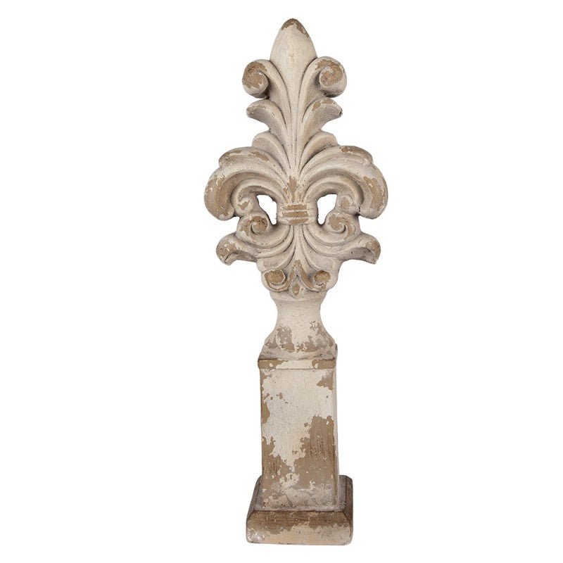 Gartendekoration Stele Französische Lilie – Zarte Blüte | Magnesiumoxid Französische Lilie {{ Shabby Chic und Landhaus Deko }} {{ www.Stein-Alt.de }}