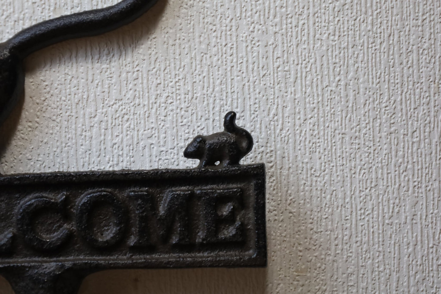 Gartenstecker Willkommen Katze & Maus - Gusseisen Gartendeko Landhaus {{ Shabby Chic und Landhaus Deko }} {{ www.Stein-Alt.de }}