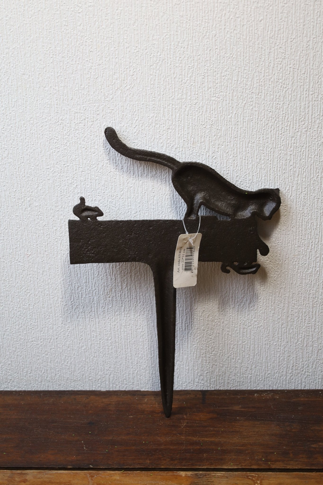 Gartenstecker Willkommen Katze & Maus - Gusseisen Gartendeko Landhaus {{ Shabby Chic und Landhaus Deko }} {{ www.Stein-Alt.de }}