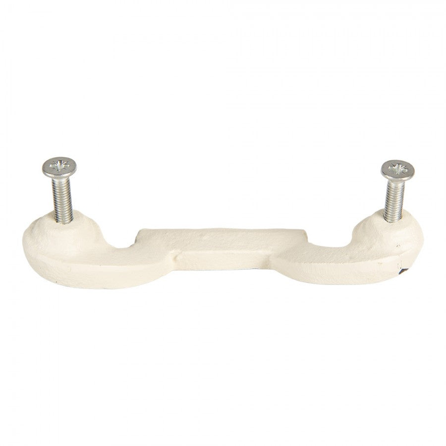 Shabby Chic Schubladengriff / Möbelknauf aus Eisen in Creme-Weiß