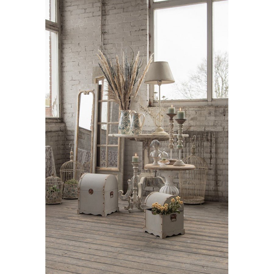 Großer Ganzkörperspiegel – Beige/Grau, Holzrahmen, 50x172 cm {{ Shabby Chic und Landhaus Deko }} {{ www.Stein-Alt.de }}