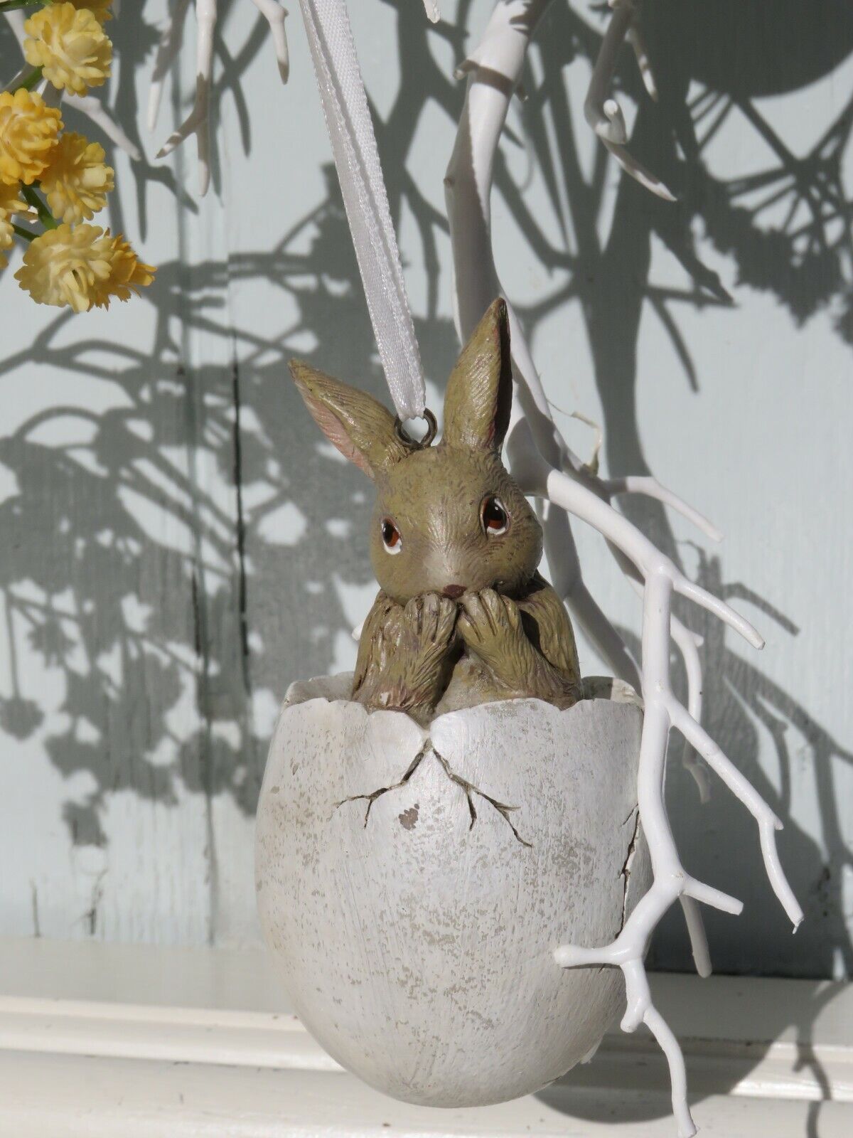 Häschen-Anhänger Ostern Braun 3er Set - Osterdeko Landhausstil {{ Shabby Chic und Landhaus Deko }} {{ www.Stein-Alt.de }}