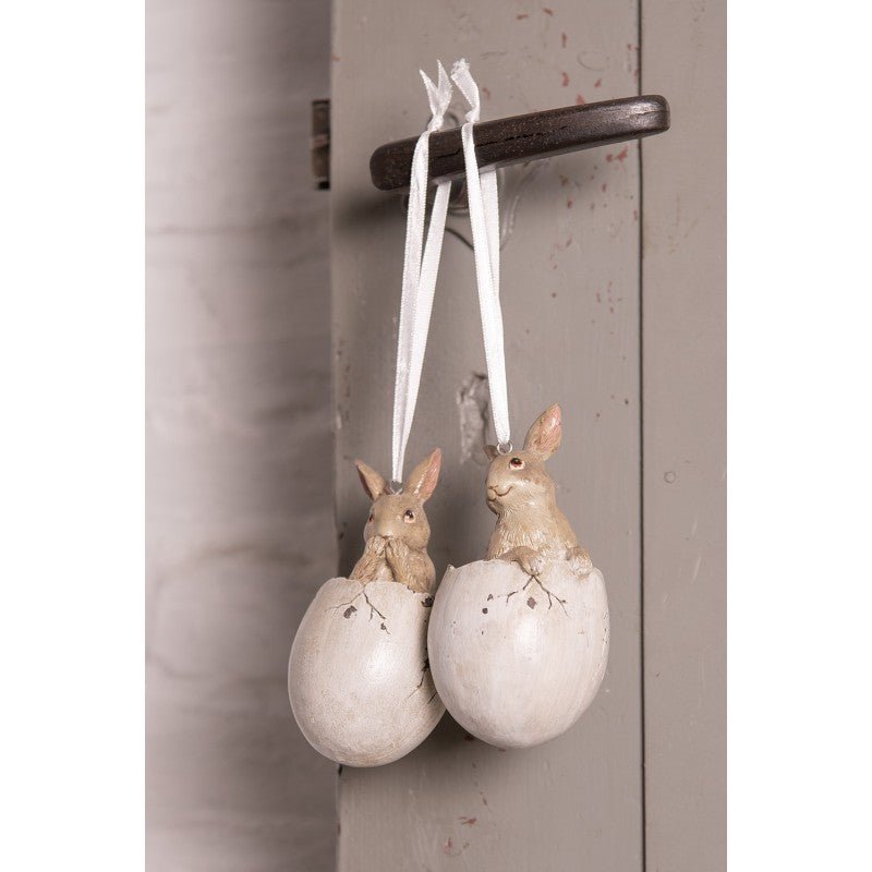 Häschen-Anhänger Ostern Braun 3er Set - Osterdeko Landhausstil {{ Shabby Chic und Landhaus Deko }} {{ www.Stein-Alt.de }}
