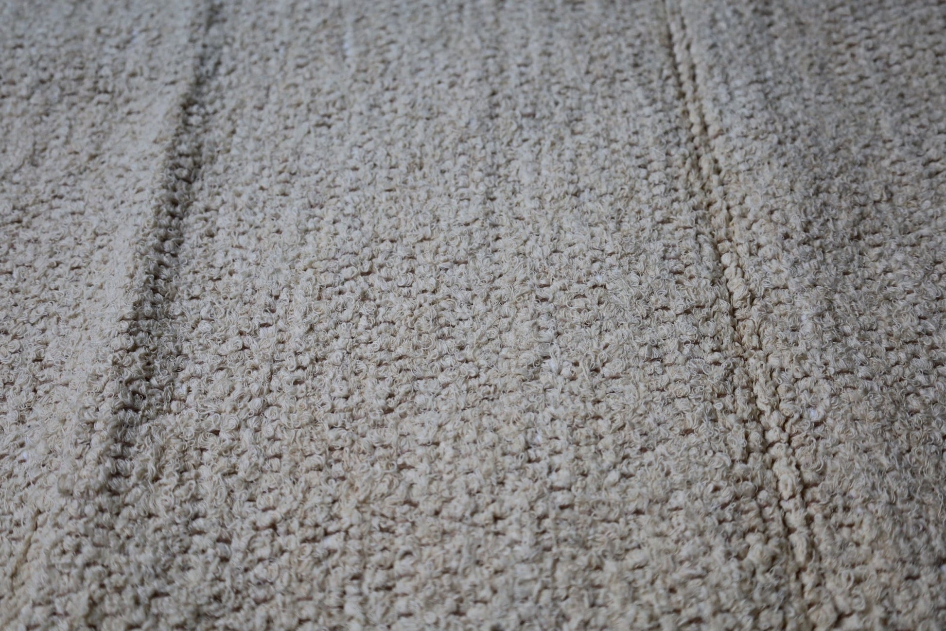 Handgeknüpfter Baumwollteppich Wollweiß - Landhausstil Teppich 100% Baumwolle {{ Shabby Chic und Landhaus Deko }} {{ www.Stein-Alt.de }}