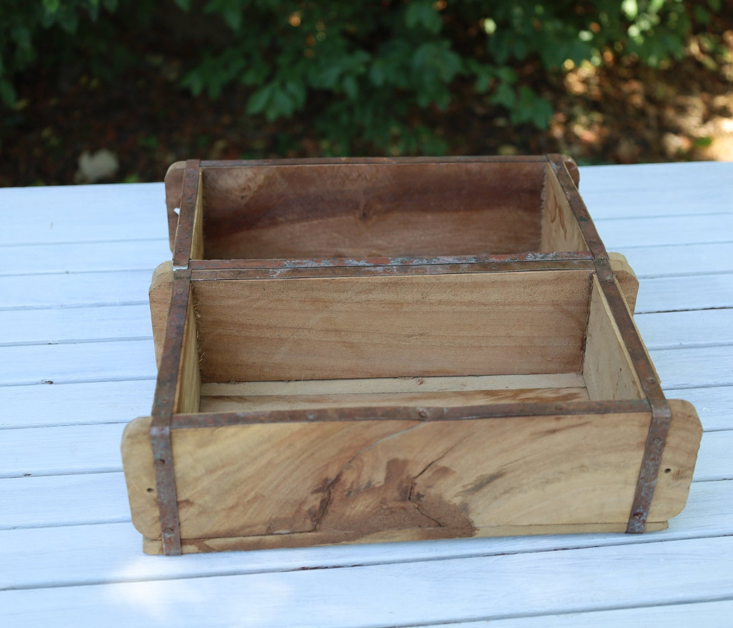 Holz-Ziegelform gebraucht - 1er, 2er, 3er - Vintage Deko Landhausstil {{ Shabby Chic und Landhaus Deko }} {{ www.Stein-Alt.de }}
