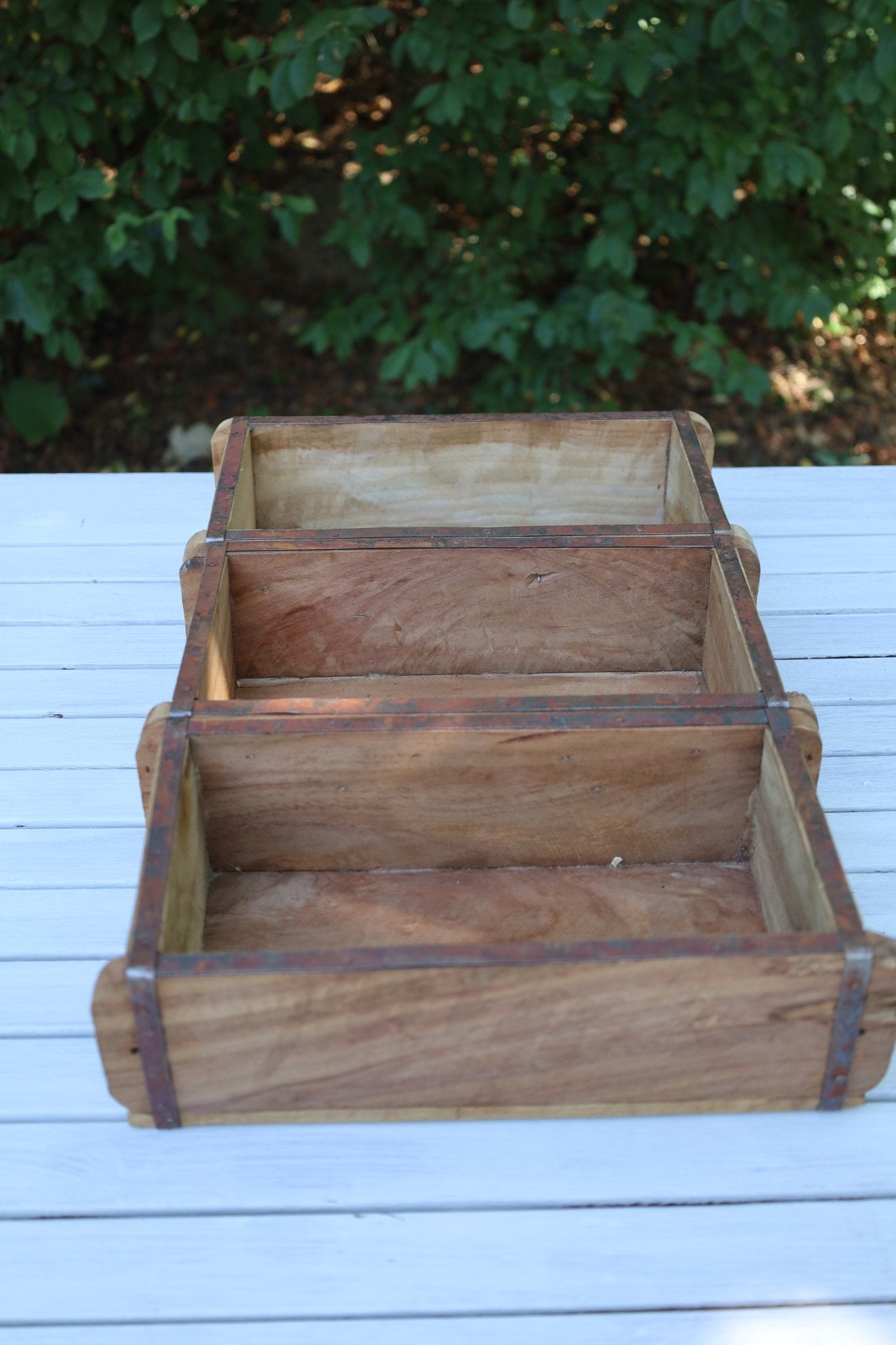 Holz-Ziegelform gebraucht - 1er, 2er, 3er - Vintage Deko Landhausstil {{ Shabby Chic und Landhaus Deko }} {{ www.Stein-Alt.de }}
