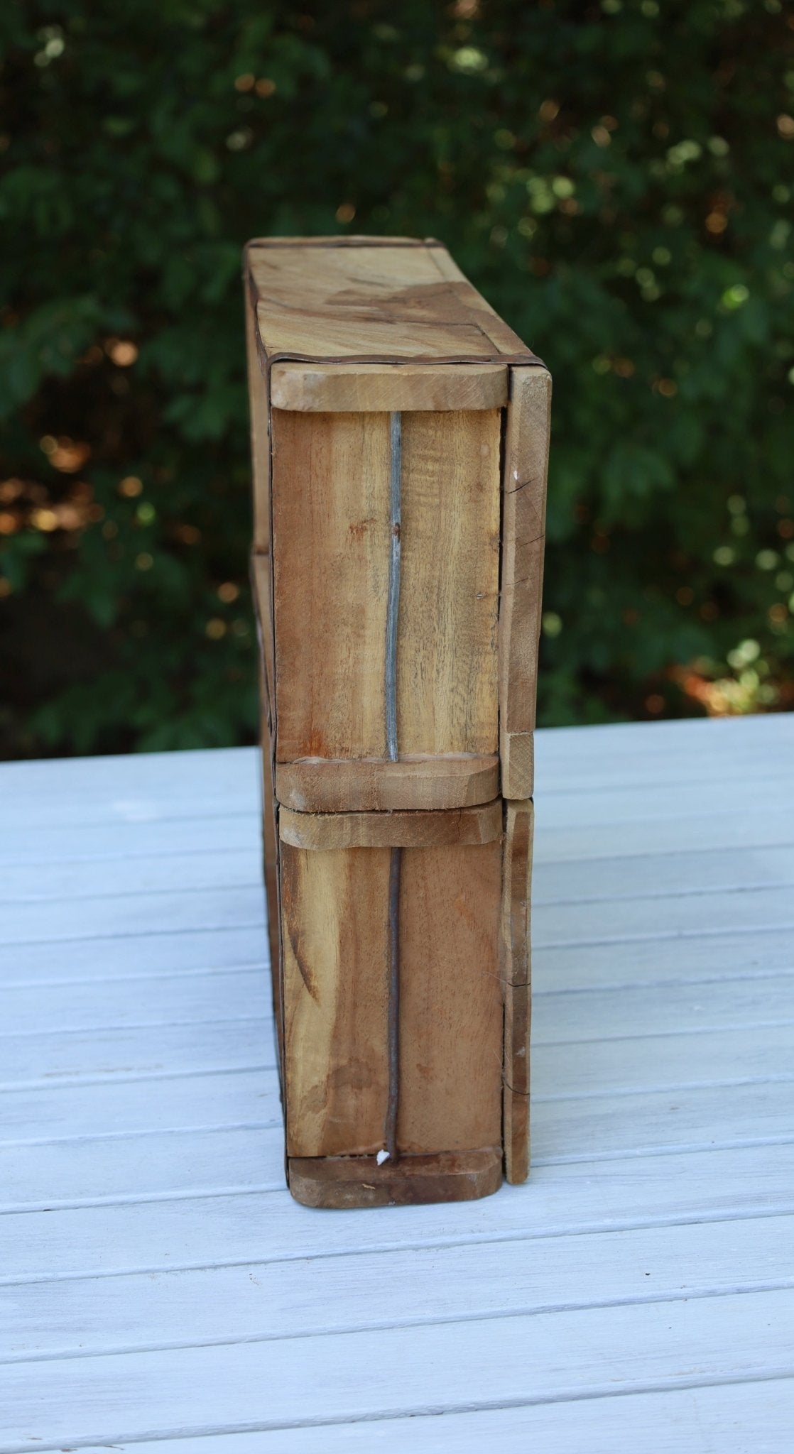 Holz-Ziegelform gebraucht - 1er, 2er, 3er - Vintage Deko Landhausstil {{ Shabby Chic und Landhaus Deko }} {{ www.Stein-Alt.de }}