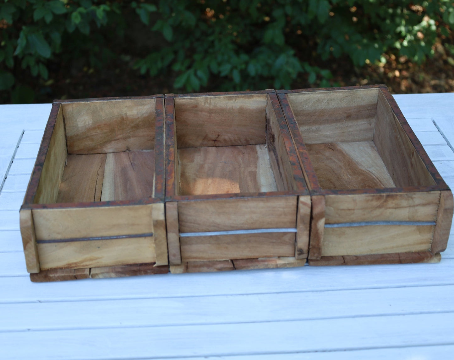 Holz-Ziegelform gebraucht - 1er, 2er, 3er - Vintage Deko Landhausstil {{ Shabby Chic und Landhaus Deko }} {{ www.Stein-Alt.de }}