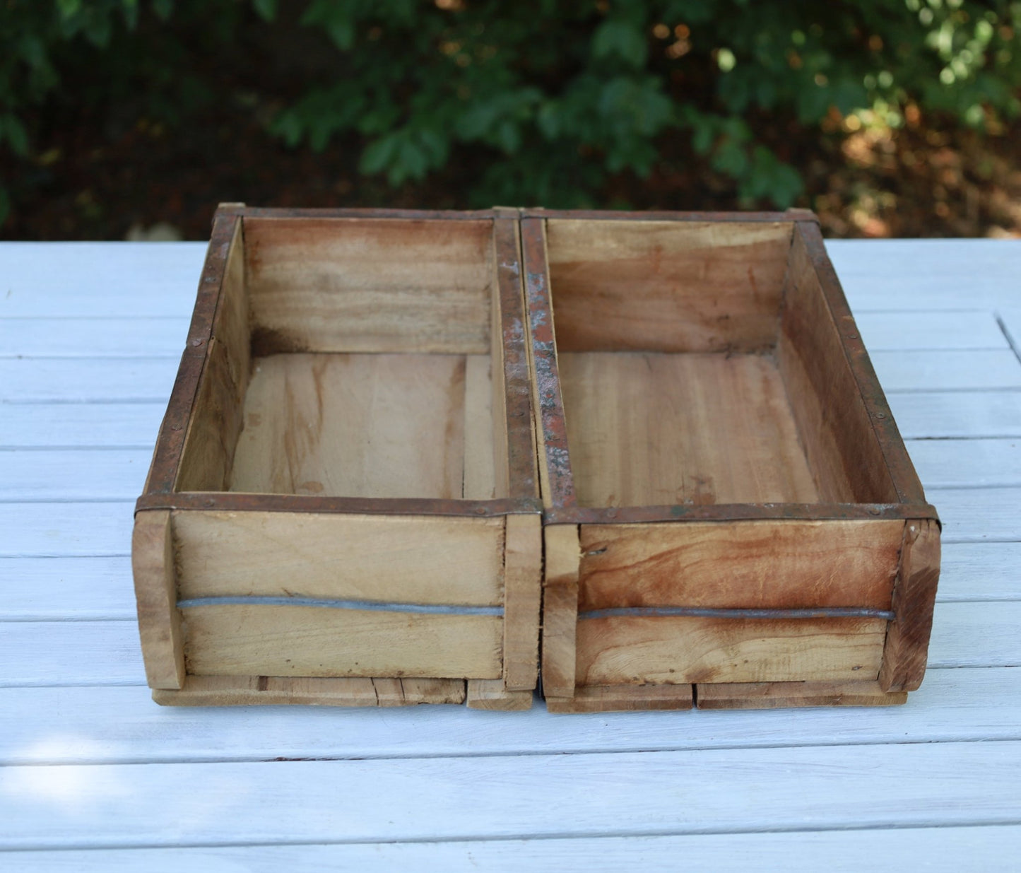 Holz-Ziegelform gebraucht - 1er, 2er, 3er - Vintage Deko Landhausstil 2er {{ Shabby Chic und Landhaus Deko }} {{ www.Stein-Alt.de }}