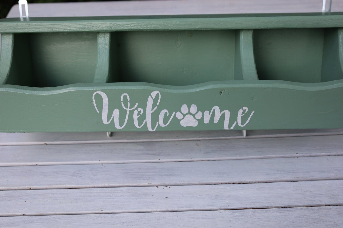 Hundegarderobe Mintgrün Massivholz - Wandhaken Flur Landhausstil {{ Shabby Chic und Landhaus Deko }} {{ www.Stein-Alt.de }}