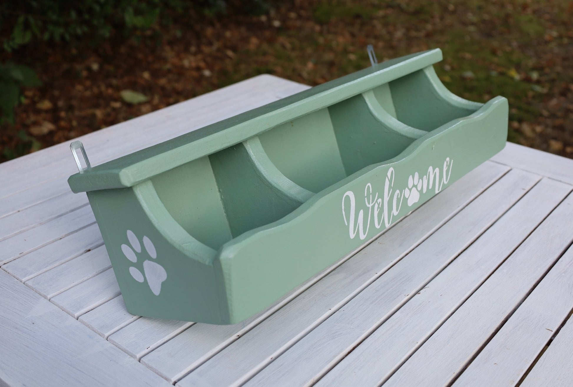 Hundegarderobe Mintgrün Massivholz - Wandhaken Flur Landhausstil {{ Shabby Chic und Landhaus Deko }} {{ www.Stein-Alt.de }}