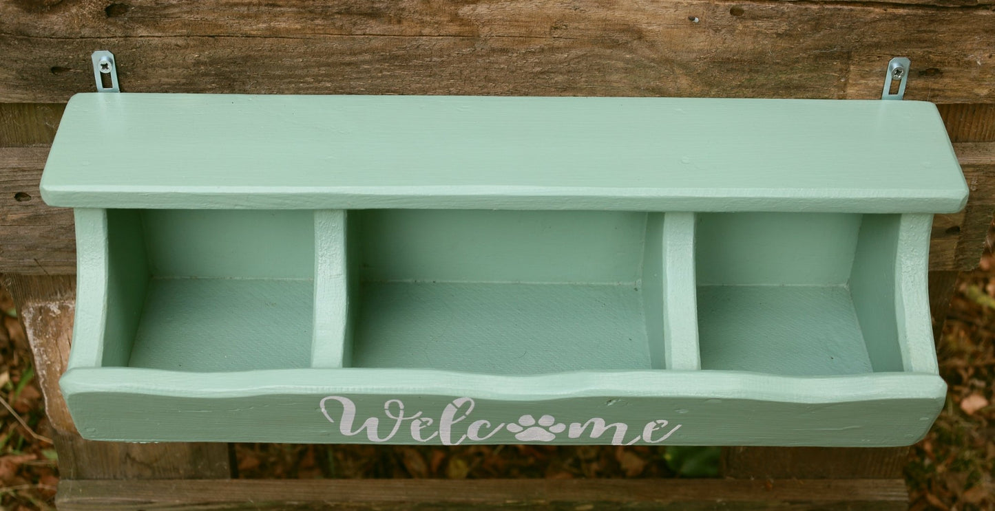 Hundegarderobe Mintgrün Massivholz - Wandhaken Flur Landhausstil {{ Shabby Chic und Landhaus Deko }} {{ www.Stein-Alt.de }}