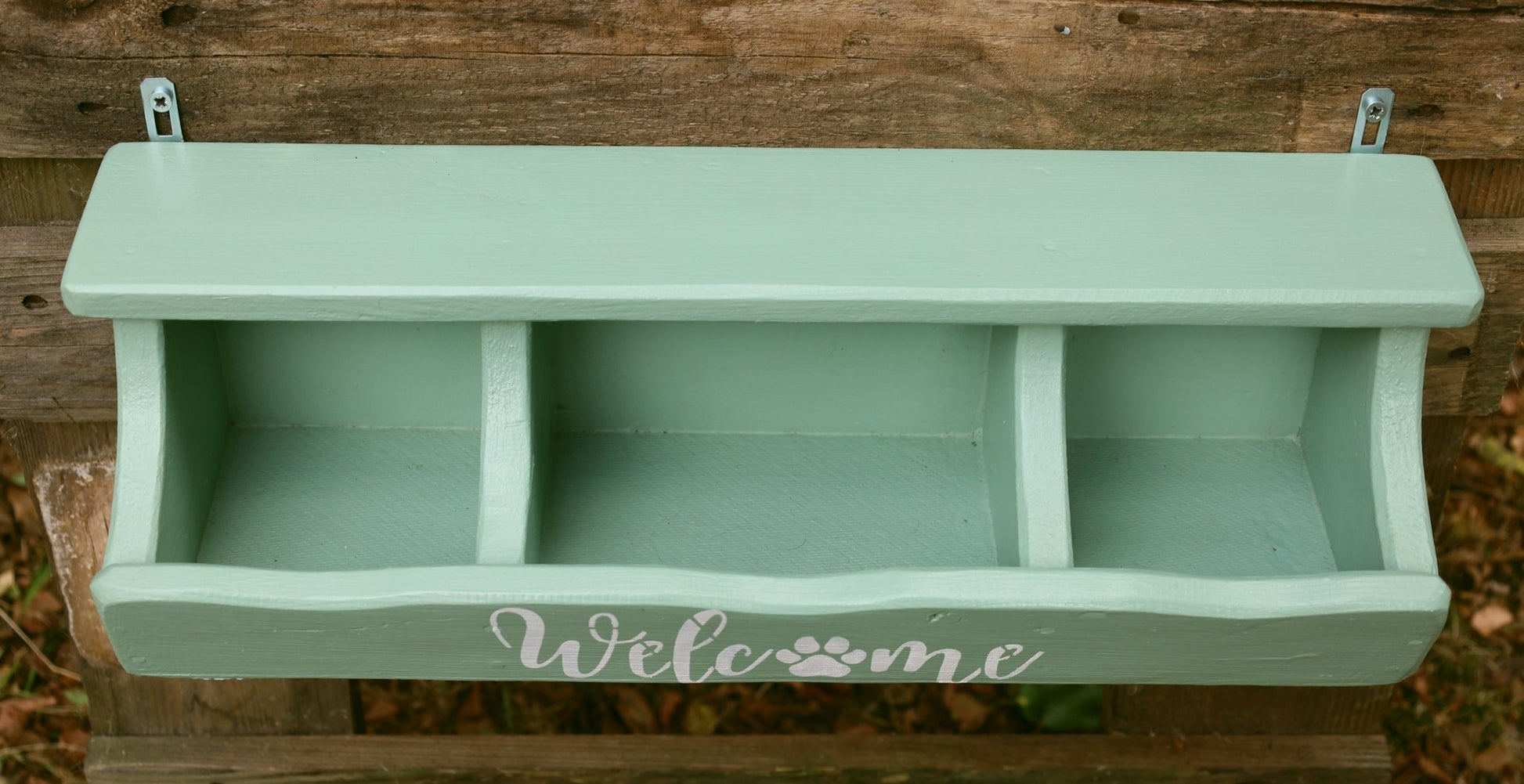 Hundegarderobe Mintgrün Massivholz - Wandhaken Flur Landhausstil {{ Shabby Chic und Landhaus Deko }} {{ www.Stein-Alt.de }}