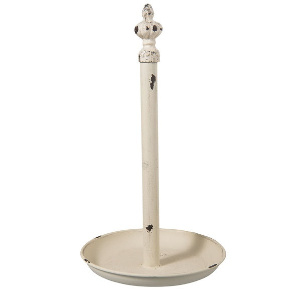 Küchenrollenhalter Eisen Weiß Shabby Chic - Vintage Zewahalter Landhaus