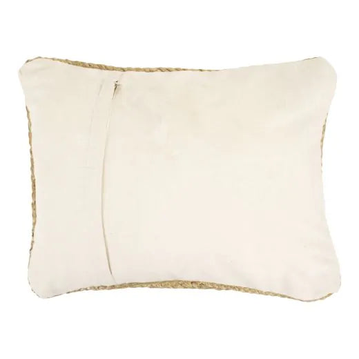 Sitzkissen / Bodenkissen aus Jute im Boho-Stil