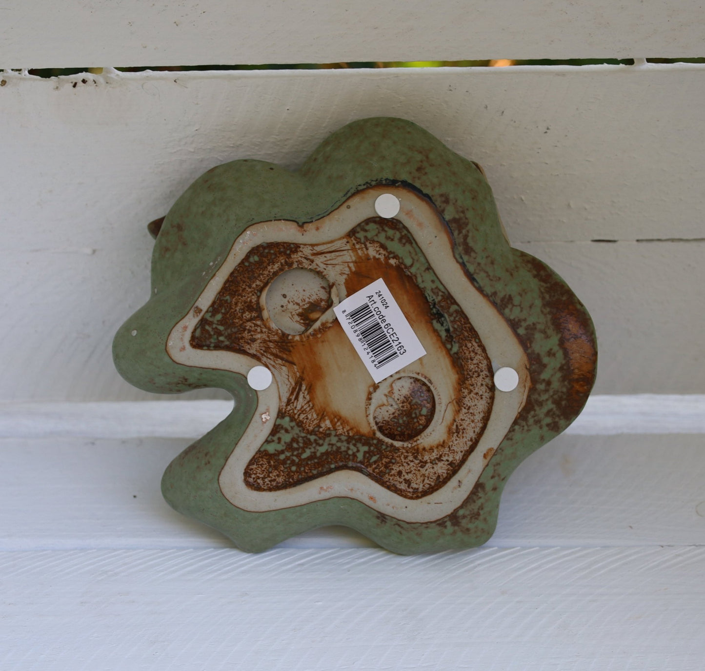 Keramik Schale Blattform mit Vögeln Grün – Clayre & Eef {{ Shabby Chic und Landhaus Deko }} {{ www.Stein-Alt.de }}