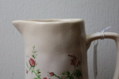 Krug / Vase Keramikkrug Rosen Beige - Romantische Deko Vase Landhausstil Shabby Chic Shabby Chic und Landhaus Deko bei www.Stein-Alt.de