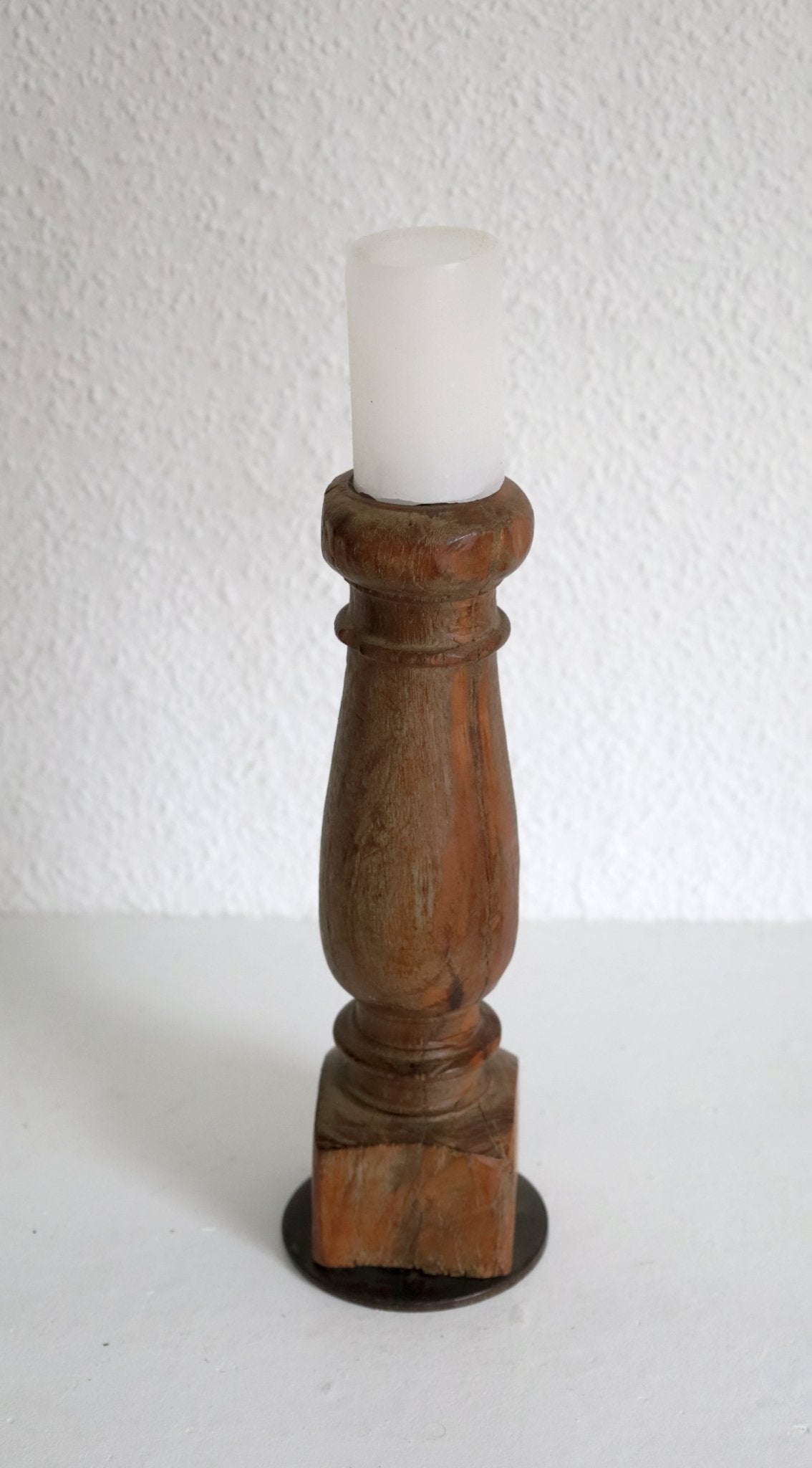 Kerzenständer aus Altholz - Unikat Shabby Chic Landhausstil {{ Shabby Chic und Landhaus Deko }} {{ www.Stein-Alt.de }}